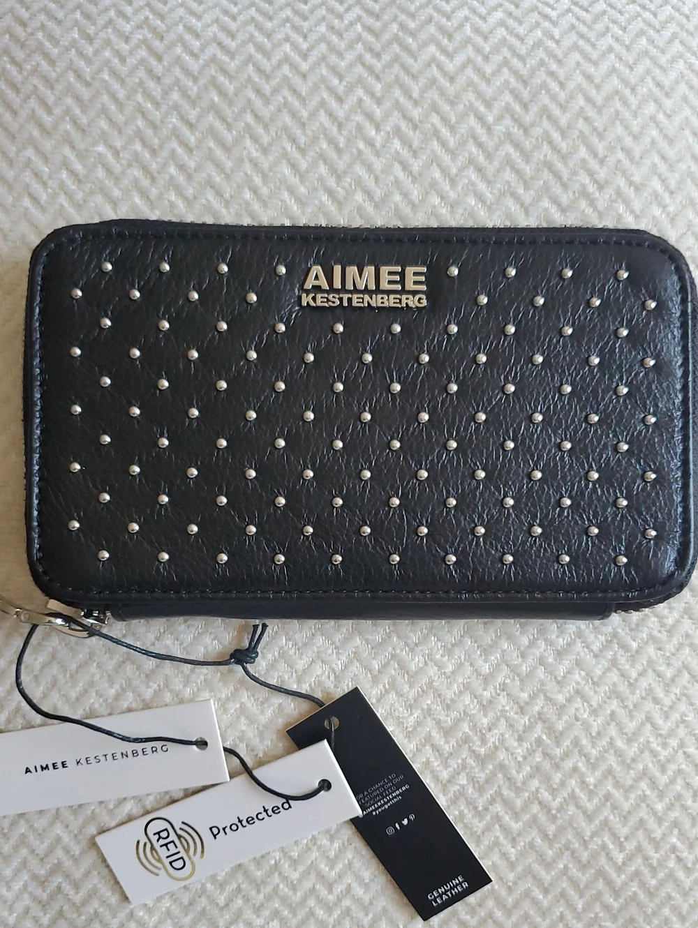 Aimee Kestenberg Leather Stud Wristlet Wallet - Picture 10 of 16